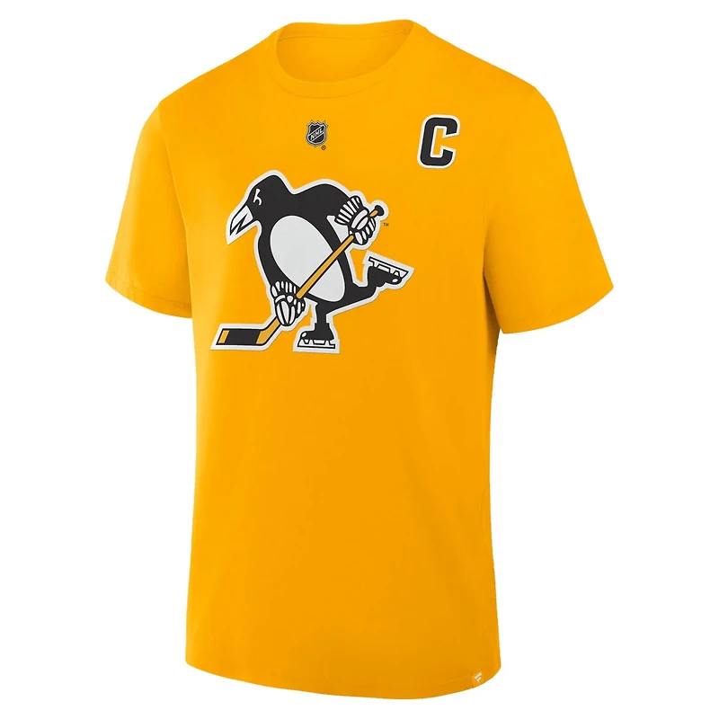 Fanatics Sidney Crosby Pittsburgh Penguins Authentic Stack Name  Number T-Shirt