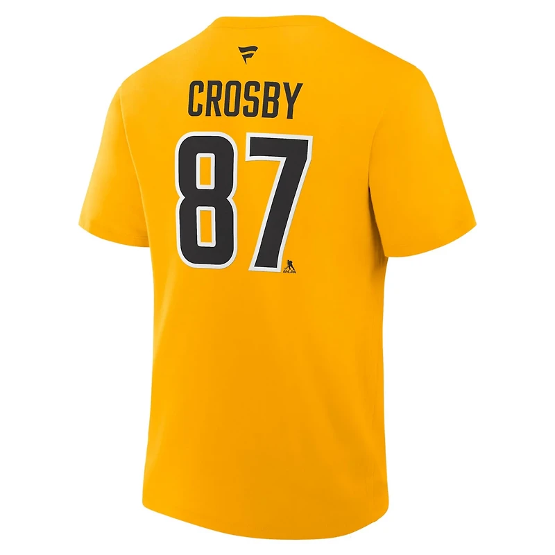 Fanatics Sidney Crosby Pittsburgh Penguins Authentic Stack Name  Number T-Shirt