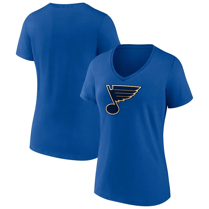 Fanatics St Louis Blues Primary Logo Team V-Neck T-Shirt
