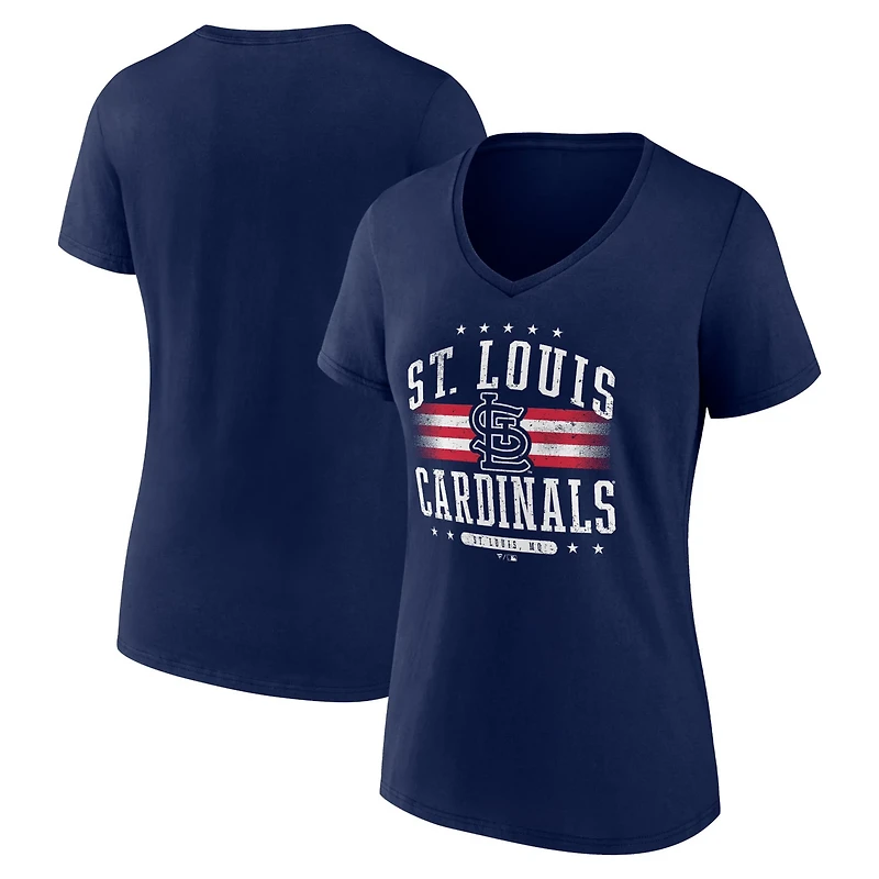 Fanatics St Louis Cardinals Americana V-Neck T-Shirt