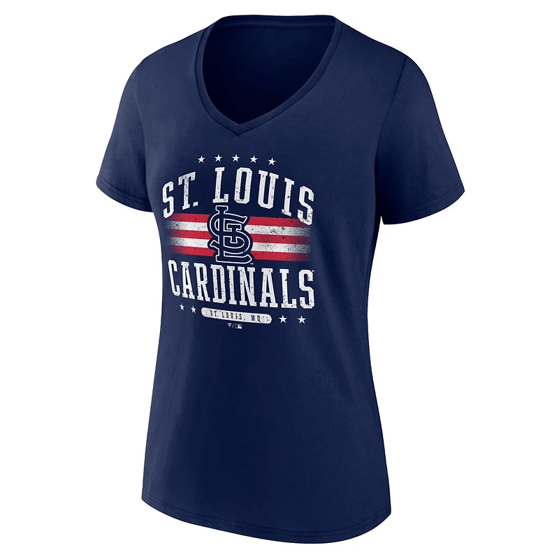Fanatics St Louis Cardinals Americana V-Neck T-Shirt