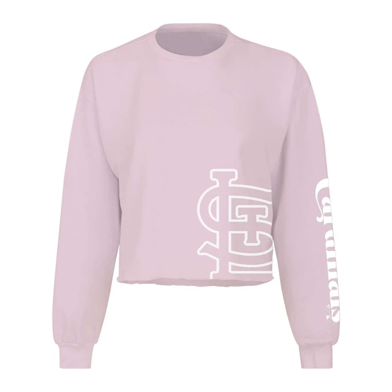 Fanatics St Louis Cardinals Cropped Slouchy Long Sleeve T-Shirt