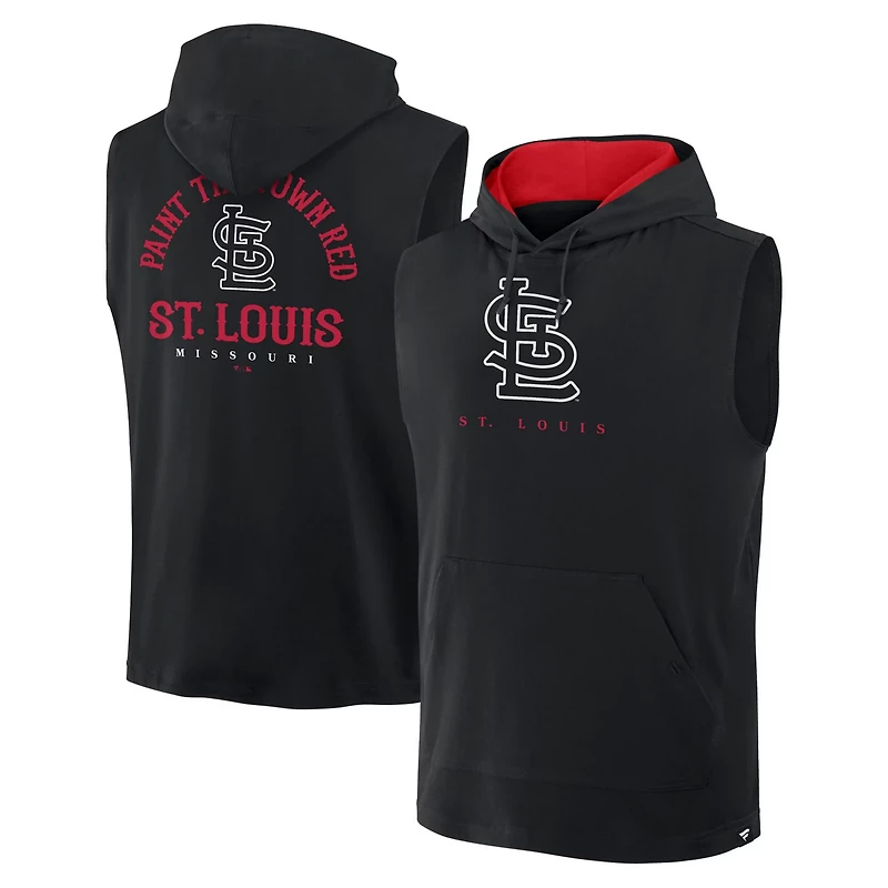 Fanatics St Louis Cardinals Fire Speed Sleeveless Pullover Hoodie