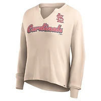 Fanatics St Louis Cardinals Go For It Waffle Knit Long Sleeve Notch Neck T-Shirt
