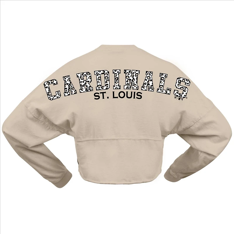 Fanatics St Louis Cardinals Long Sleeve Cropped Jersey T-Shirt