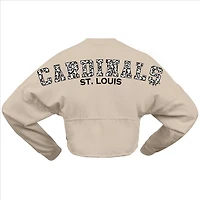 Fanatics St Louis Cardinals Long Sleeve Cropped Jersey T-Shirt