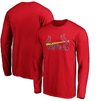 Fanatics St Louis Cardinals Official Wordmark Long Sleeve T-Shirt