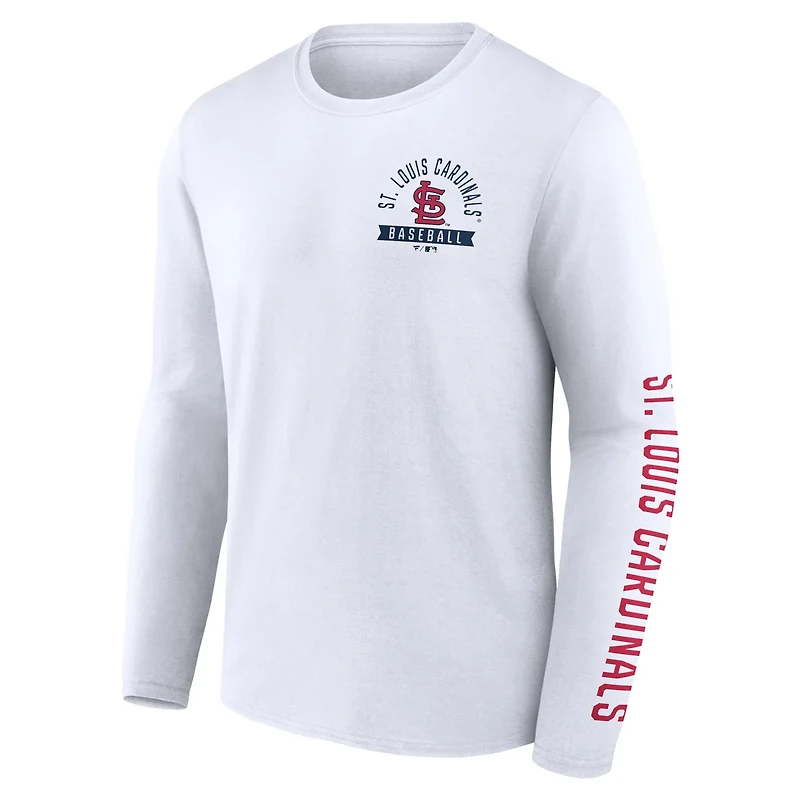 Fanatics St Louis Cardinals Press Box Long Sleeve T-Shirt