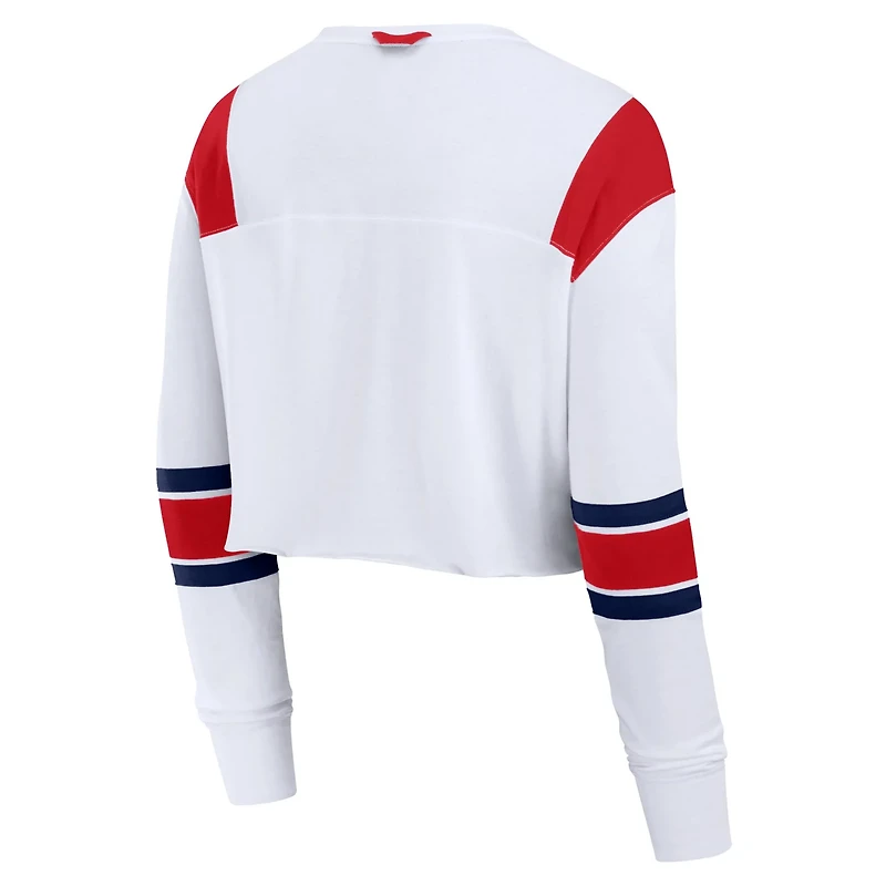 Fanatics St Louis Cardinals Stretch Cropped Fashion Long Sleeve T-Shirt