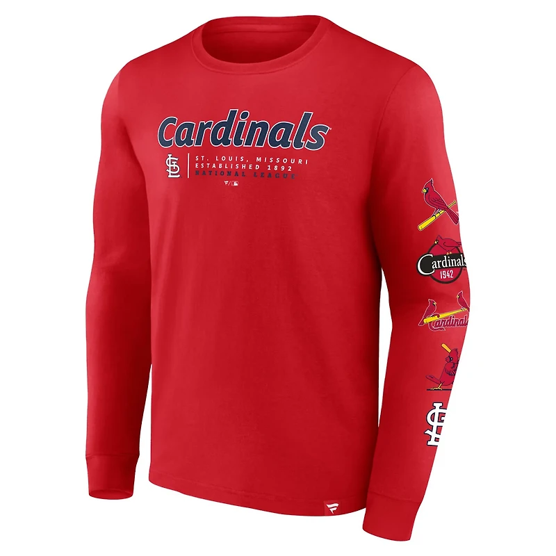Fanatics St Louis Cardinals Strike the Goal Long Sleeve T-Shirt