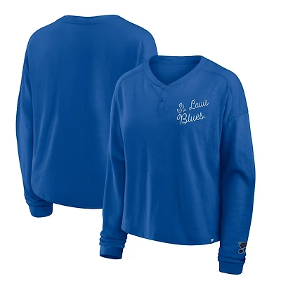 Fanatics St Louis s Oversized All Out Effort Long Sleeve Henley T-Shirt