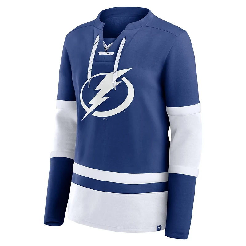Fanatics Tampa Bay Lightning Prime Time Lace-Up Long Sleeve T-Shirt