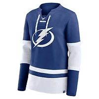 Fanatics Tampa Bay Lightning Prime Time Lace-Up Long Sleeve T-Shirt