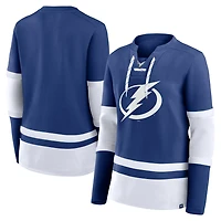 Fanatics Tampa Bay Lightning Prime Time Lace-Up Long Sleeve T-Shirt