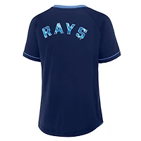Fanatics Tampa Bay Rays League Diva Star Raglan V-Neck T-Shirt