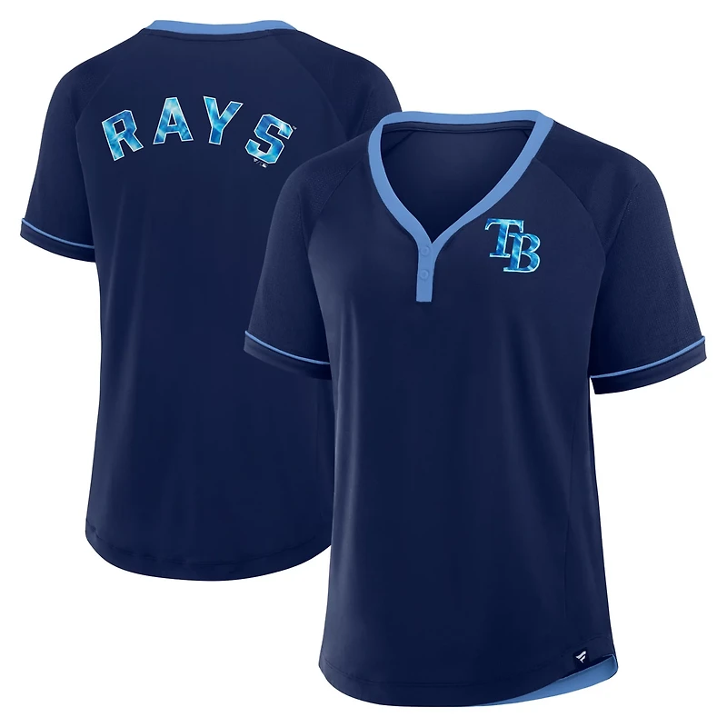 Fanatics Tampa Bay Rays League Diva Star Raglan V-Neck T-Shirt