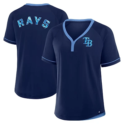 Fanatics Tampa Bay Rays League Diva Star Raglan V-Neck T-Shirt