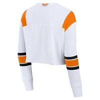 Fanatics Tennessee Volunteers Training Camp Cropped Long Sleeve V-Neck Fashion Top