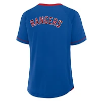 Fanatics Texas Rangers League Diva Star Raglan V-Neck T-Shirt