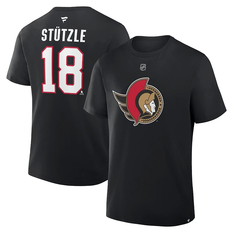 Fanatics Tim Stutzle Ottawa Senators Authentic Stack Name Number T-Shirt