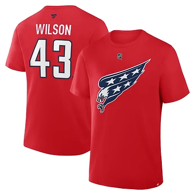 Fanatics Tom Wilson Washington Capitals Authentic Stack Name  Number T-Shirt