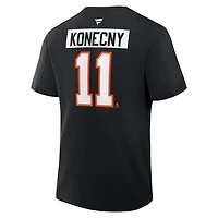 Fanatics Travis Konecny Philadelphia Flyers Authentic Stack Name  Number T-Shirt