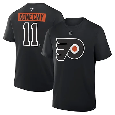 Fanatics Travis Konecny Philadelphia Flyers Authentic Stack Name  Number T-Shirt