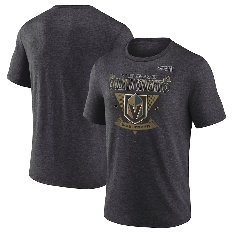 Fanatics Vegas Golden Knights 2025 Stanley Cup Playoffs Crossbar Tri-Blend T-Shirt