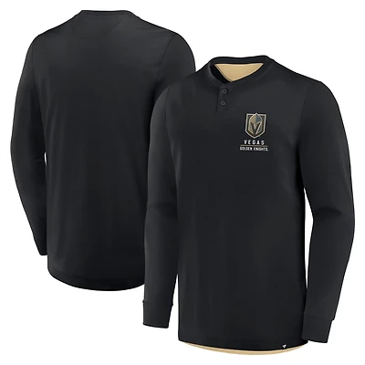 Fanatics Vegas Golden Knights Adrenaline Push Long Sleeve Henley Shirt