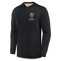 Fanatics Vegas Golden Knights Adrenaline Push Long Sleeve Henley Shirt