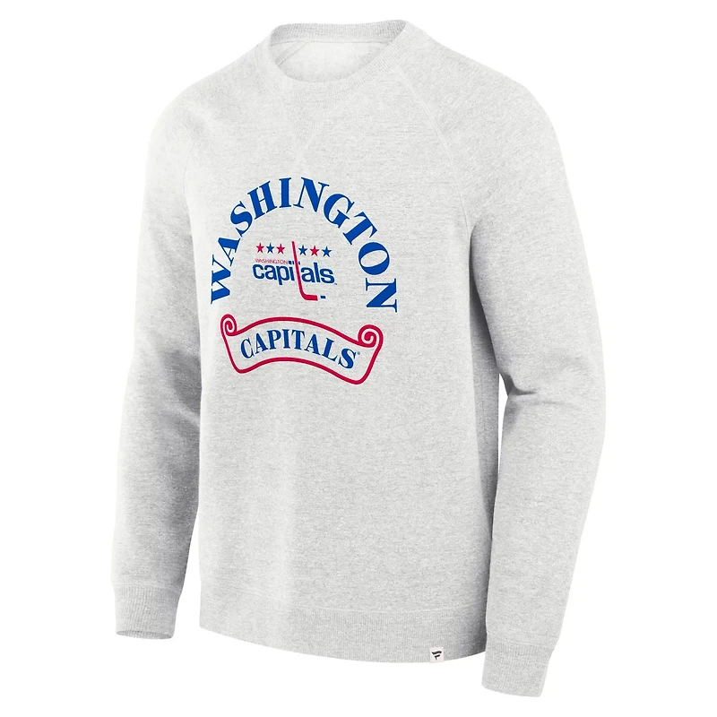 Fanatics Washington Capitals Banner Fleece Raglan Pullover Sweatshirt
