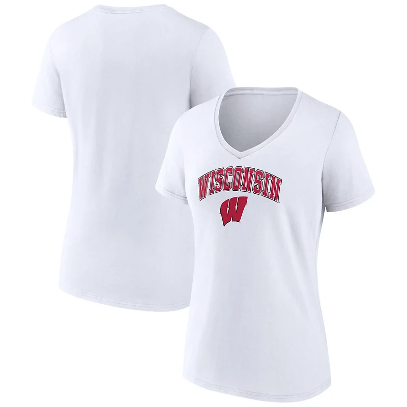 Fanatics Wisconsin Badgers Evergreen Campus V-Neck T-Shirt