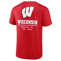 Fanatics Wisconsin Badgers Game Day 2-Hit T-Shirt