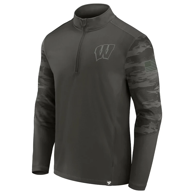 Fanatics Wisconsin Badgers OHT Military Appreciation Guardian Quarter-Zip Top