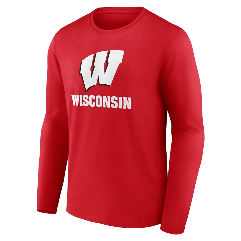 Fanatics Wisconsin Badgers Team Lockup Long Sleeve T-Shirt