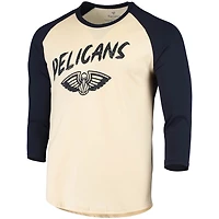 Fanatics Zion Williamson /Navy New Orleans Pelicans Raglan 3/4 Sleeve T-Shirt