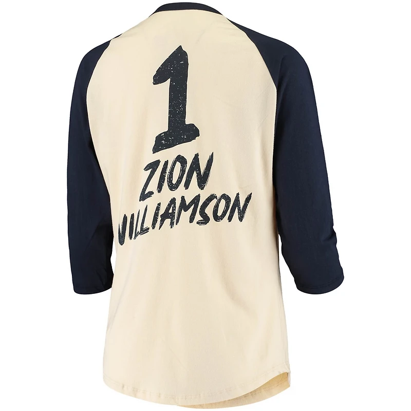 Fanatics Zion Williamson New Orleans Pelicans Raglan 3/4-Sleeve T-Shirt