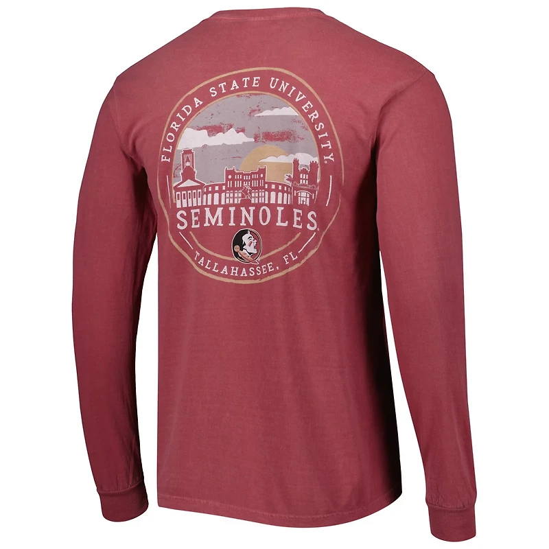 Florida State Seminoles Circle Campus Scene Long Sleeve T-Shirt