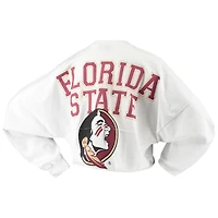 Florida State Seminoles Raw Hem Cropped Spirit Jersey Long Sleeve T-Shirt