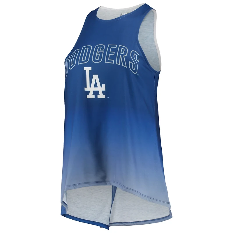 FOCO Los Angeles Dodgers Gradient Tie-Back Racerback Tank Top