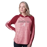 G-III 4Her by Carl Banks Alabama Tide Underdog Bling Raglan Long Sleeve Hoodie T-Shirt