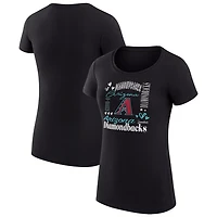 G-III 4Her by Carl Banks Arizona Diamondbacks Super-Slim Fit Lightweight Collage Team Graphic Crew Neck T-Shirt