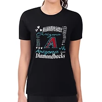 G-III 4Her by Carl Banks Arizona Diamondbacks Super-Slim Fit Lightweight Collage Team Graphic Crew Neck T-Shirt