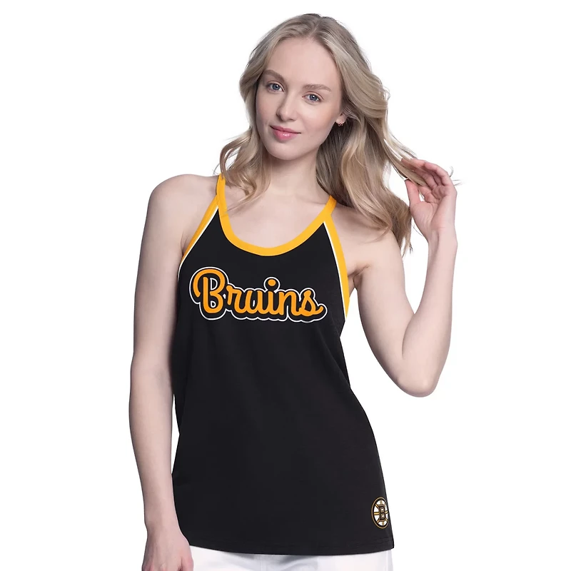 G-III 4Her by Carl Banks Boston Bruins Curveball Racerback Tank Top
