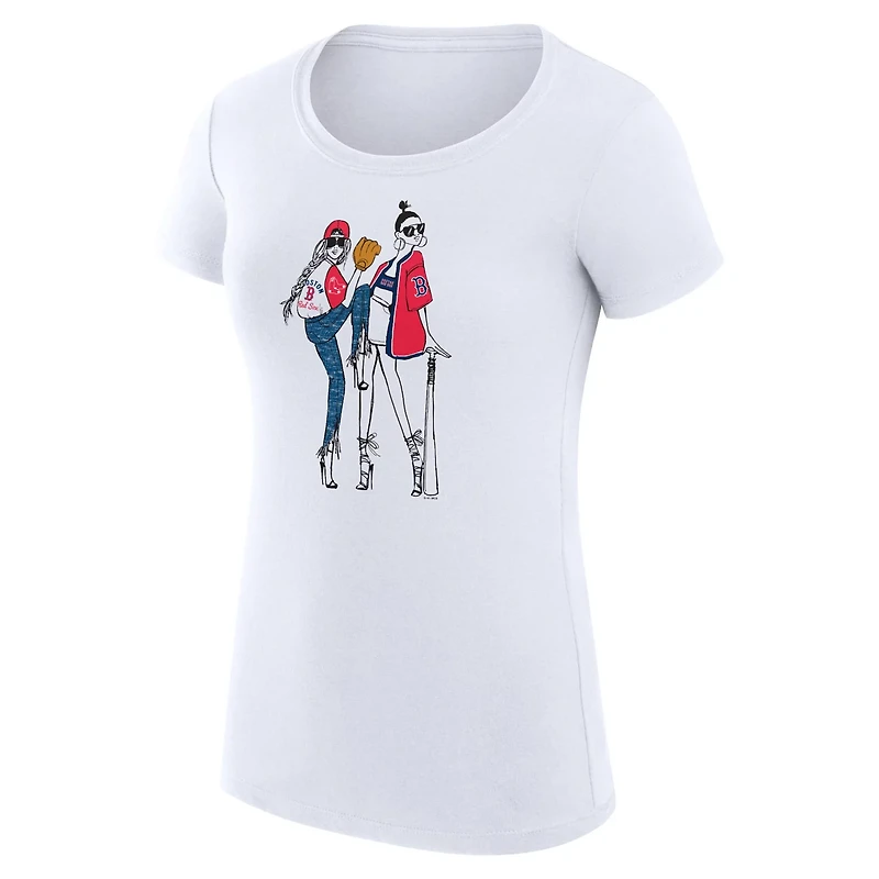 G-III 4Her by Carl Banks Boston Red Sox Super-Slim Fit Lightweight Baseball Girls T-Shirt