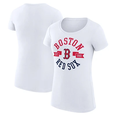 G-III 4Her by Carl Banks Boston Sox Super-Slim Fit Lightweight City Graphic T-Shirt