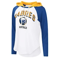 G-III 4Her by Carl Banks Buffalo Sabres VIP Raglan Long Sleeve Hoodie T-Shirt