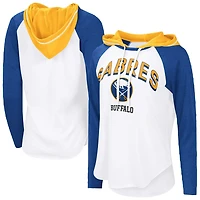 G-III 4Her by Carl Banks Buffalo Sabres VIP Raglan Long Sleeve Hoodie T-Shirt
