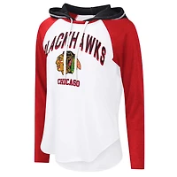 G-III 4Her by Carl Banks Chicago Blackhawks VIP Raglan Long Sleeve Hoodie T-Shirt