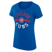 G-III 4Her by Carl Banks Chicago Cubs Super-Slim Fit Lightweight City Graphic T-Shirt